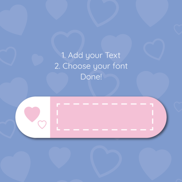 Personalised Stick On Heart Labels - Image 3