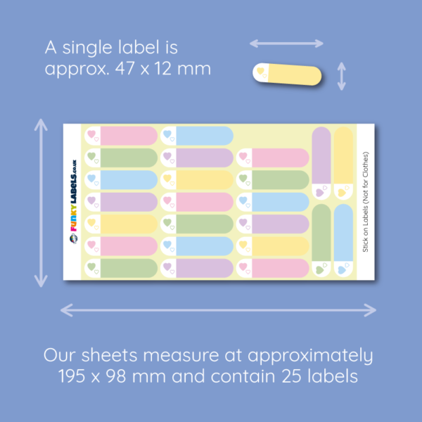 Personalised Stick On Heart Labels - Image 4
