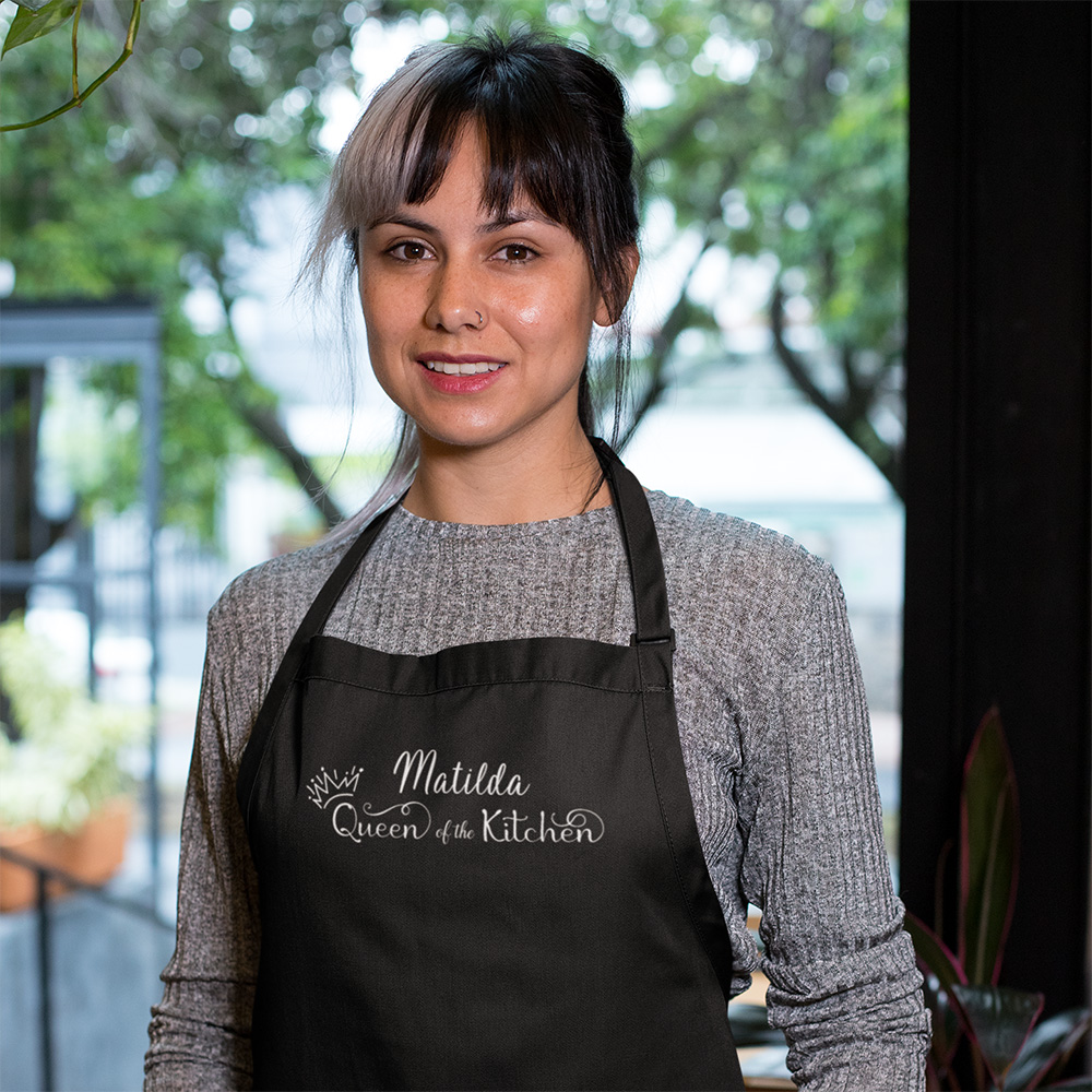 Personalised Apron Queen of the Kitchen Funky Labels