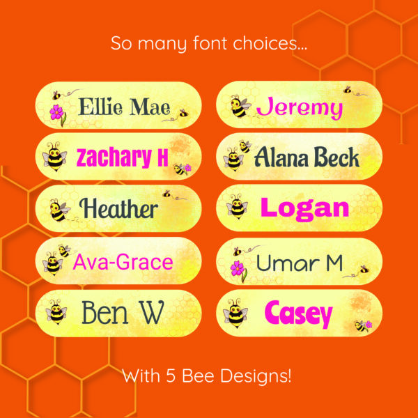 Personalised Bee Stickers - Image 4