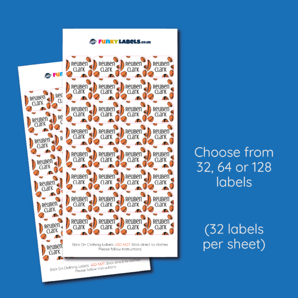 Stick On Rugby Clothing Labels - Image 6