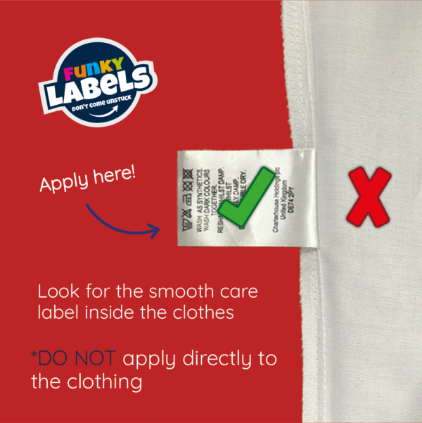 Stick On Team Football Clothing Labels - Image 3