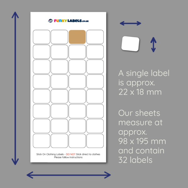 Stick On Rugby Clothing Labels - Image 7