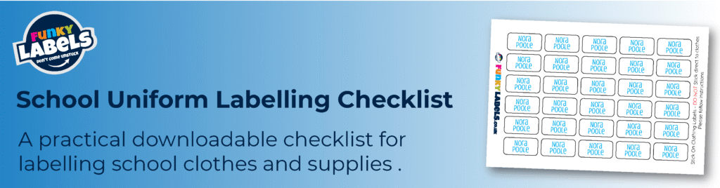 A practical checklist for labelling school clothes and supplies