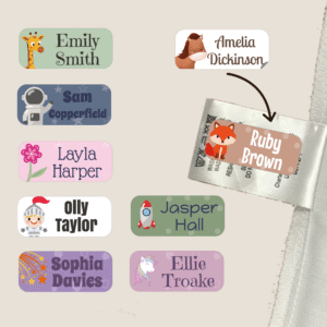 Soft Luxe Name Labels for Clothes | Stick On Clothing Labels