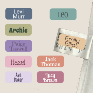 Soft Luxe Name Labels for Clothes | Stick On Clothing Labels